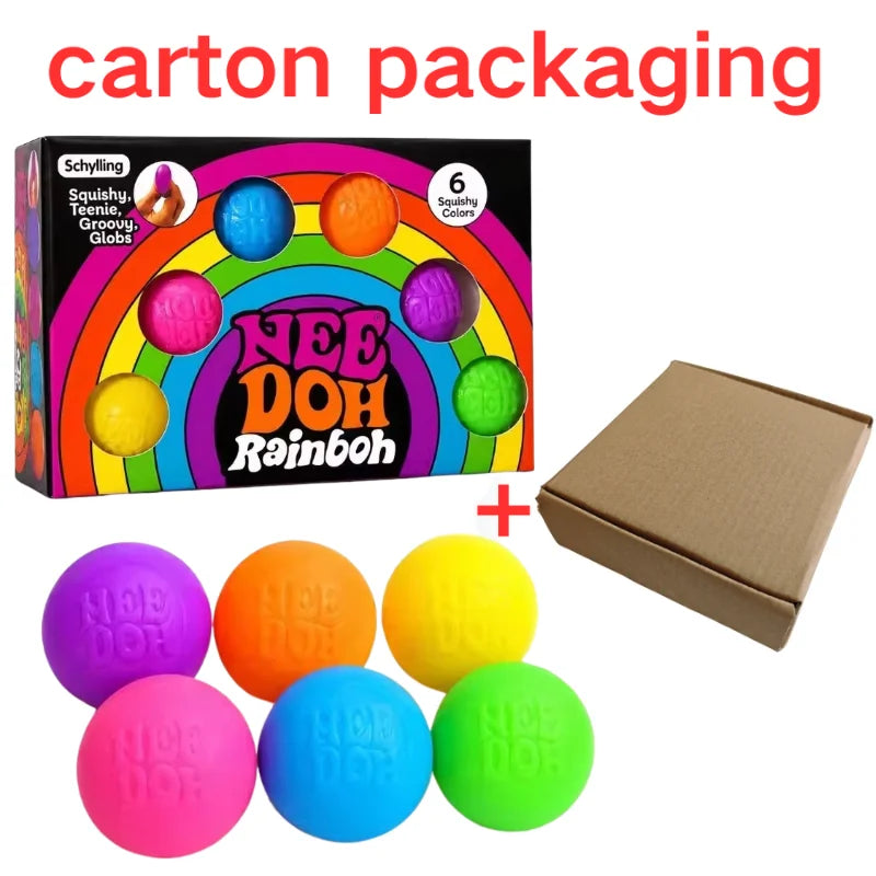 Schylling Nee Doh Nice Cube & Mini Cat &Six Color Round Sensory Pinch Blocks Stress Relief Puzzle Kids Souvenir Blind Box