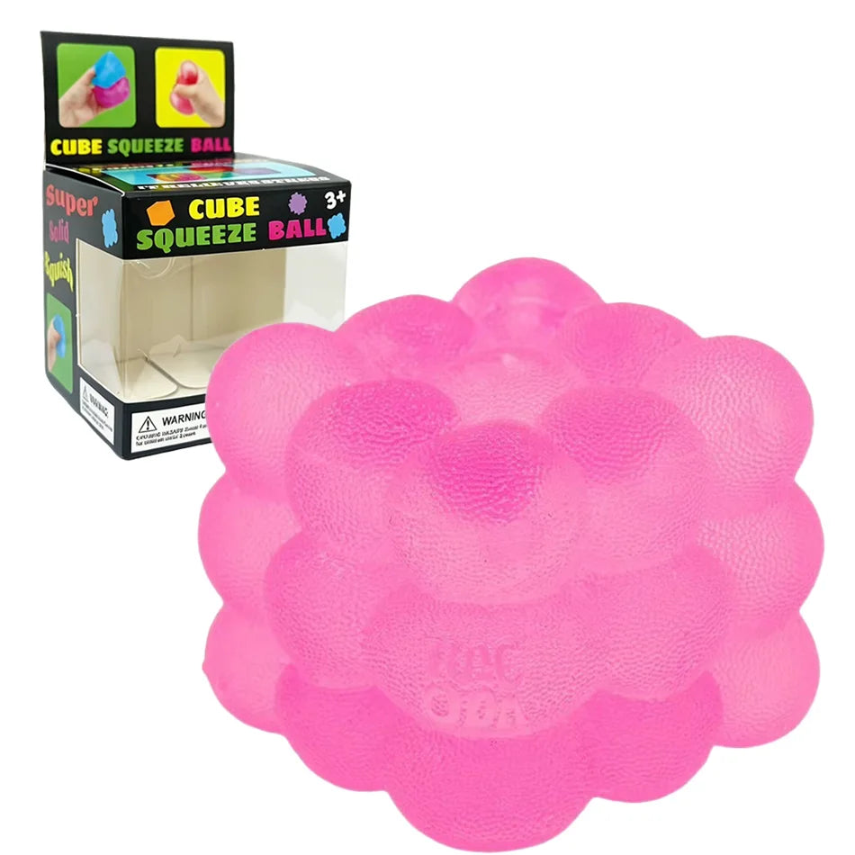 1-4pcs 3D Candy-Shaped Stress Relief Squeeze Toy with Music Sensory Decompression Cube for Adults And Kids Stress Relief Toy