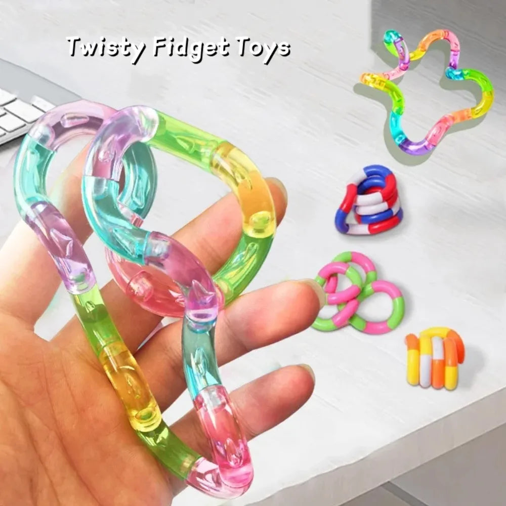 Rainbow Deformable Rope Fidget Toy