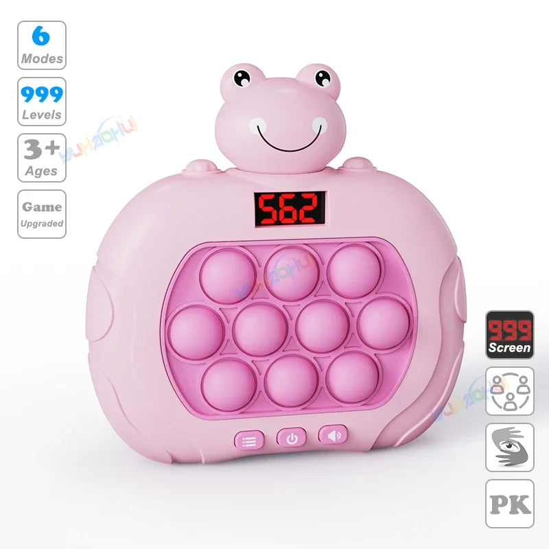 Upgraded Electronic Pop Light Quick Push Game Console Toys for Kids Adult Fidget Anti Stress Relief Toy Interactive Game Machine