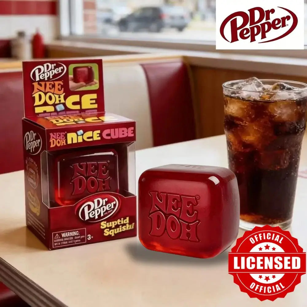 Schylling Dr Pepper & Needoh Nice Cube Blind Box Squishy Stress Squeeze Fidget Cube for Kids & Adults Anxiety Relief Sensory Toy