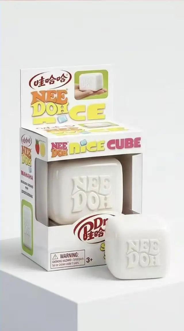 Needoh Nice Cube Sensory Stress Reliever Fidget Tool for Anxiety & Focus Desk Sensory Cube for Adults & Kids