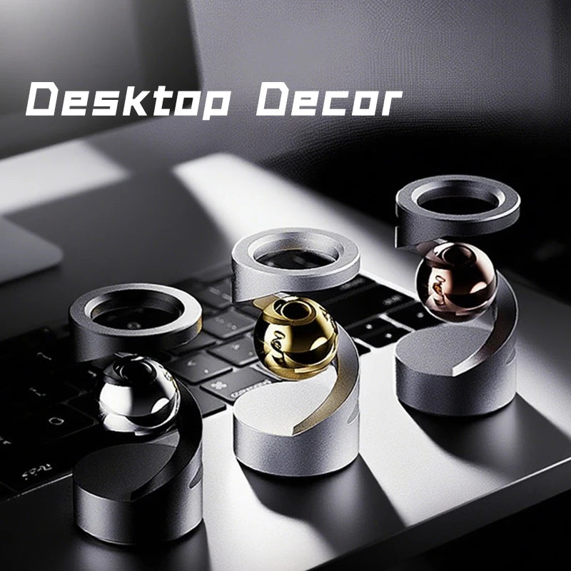 EDC Anti-Stress Gyroscope - Floating Metal Spinner with Magnetic Levitation, Unique Desk Toy Gift for Men & Women Fidget Toy
