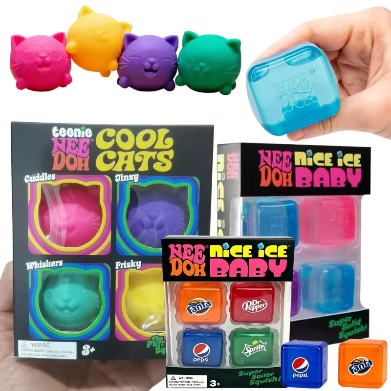 Schylling Needoh Nice Cube Sensory Toys Stress Relieving Blocks Pinching Relieving Puzzle Solving Venting Children Souvenir