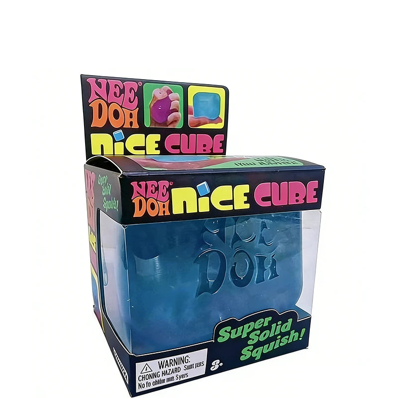 Needoh Nice Cube Sensory Squeezing Toy Cube for Stress relief and Fingertip Release Toy for Adult Pinching and Playing Toys Gift