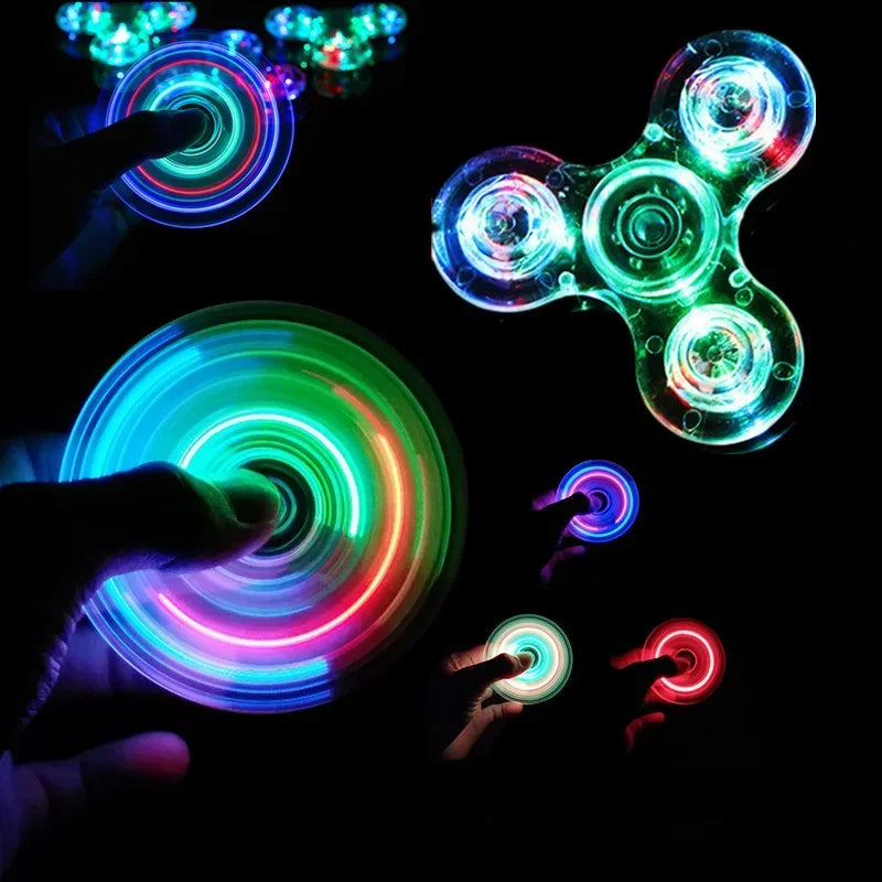LED Light-Up Fidget Spinner – Glow in the Dark