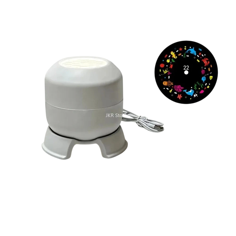 360 Rotating LED Starry Ocean Night Light USB Plug In Projector Lamp Dynamic Ambient Light for Bedroom Party Room Decor Use