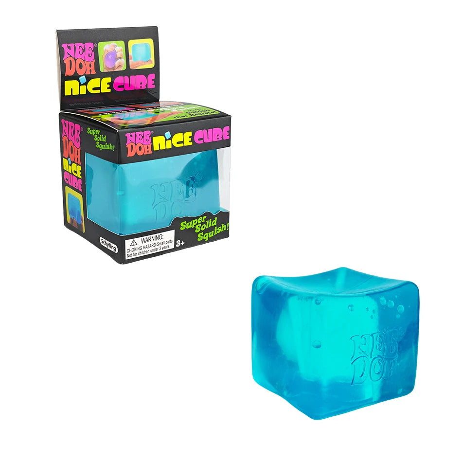 Schylling Needoh Nice Cube Sensory Stress Reliever Fidget Tool, Slow Rising Desk Sensory Cube for Anxiety & Focus, for Adults