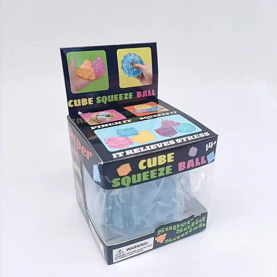 1-4pcs 3D Candy-Shaped Stress Relief Squeeze Toy with Music Sensory Decompression Cube for Adults And Kids Stress Relief Toy