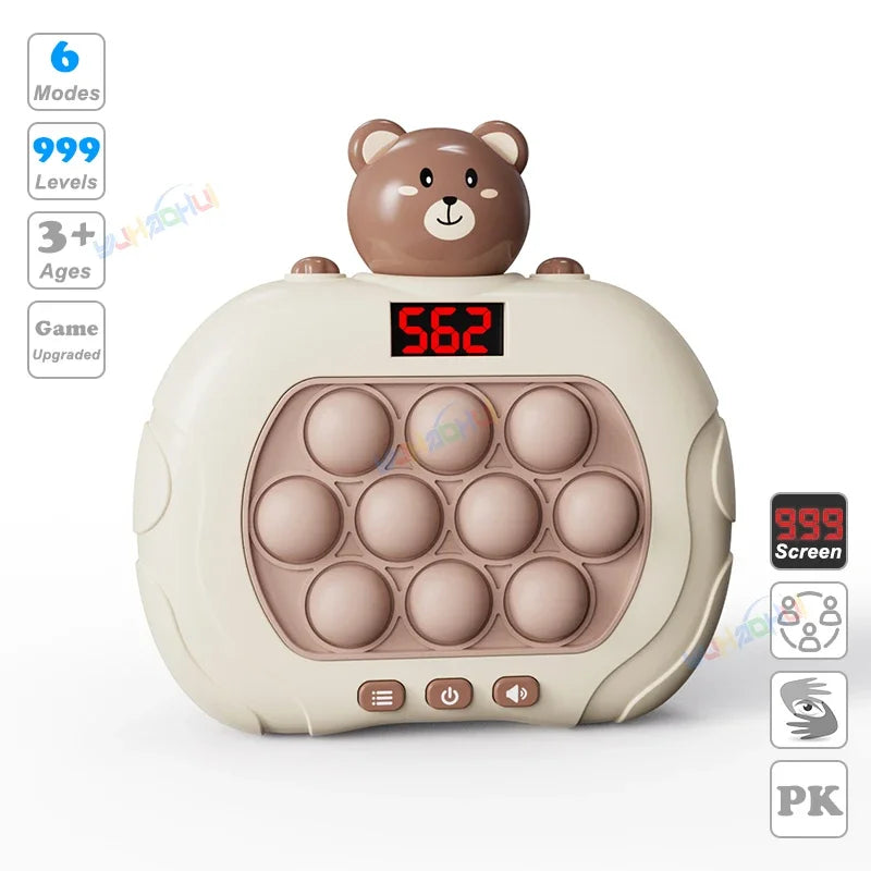 Upgraded Electronic Pop Light Quick Push Game Console Toys for Kids Adult Fidget Anti Stress Relief Toy Interactive Game Machine