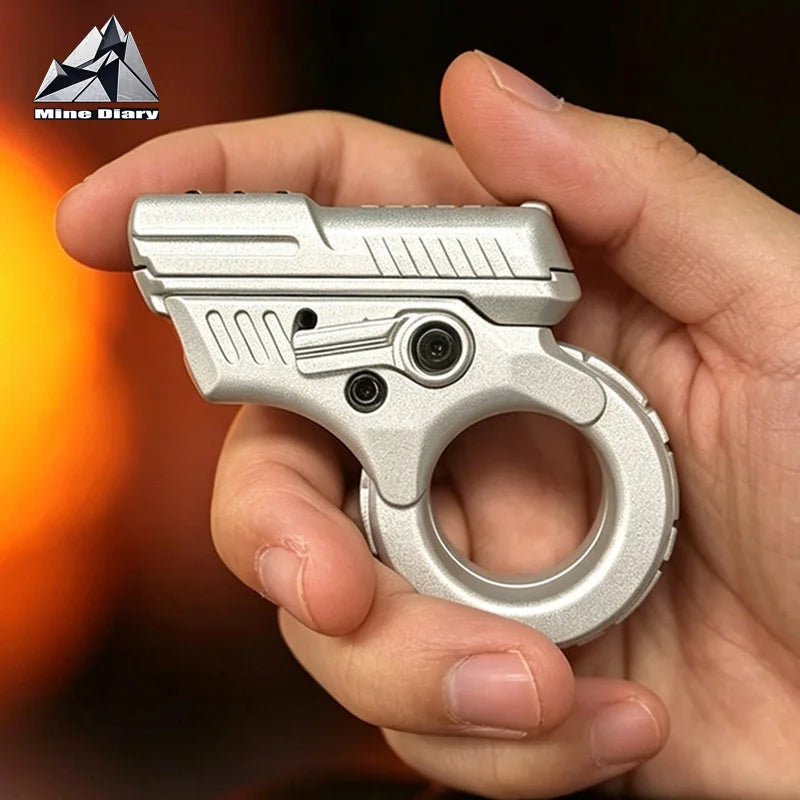 Azu EDC Flip Push Slider Fidget Spinner Ratchet Stress Relief Push Card Adult Fashion Fidget Toys Metal Decompression Toys