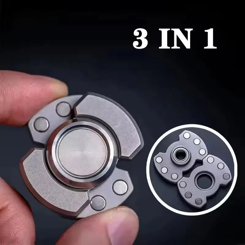 EDC Fidget Toy Metal Magnetic Slider Fidget Spinner Gyroscope Stress Relief Spinning Decompression Anti Anxiety Gifts for Adults