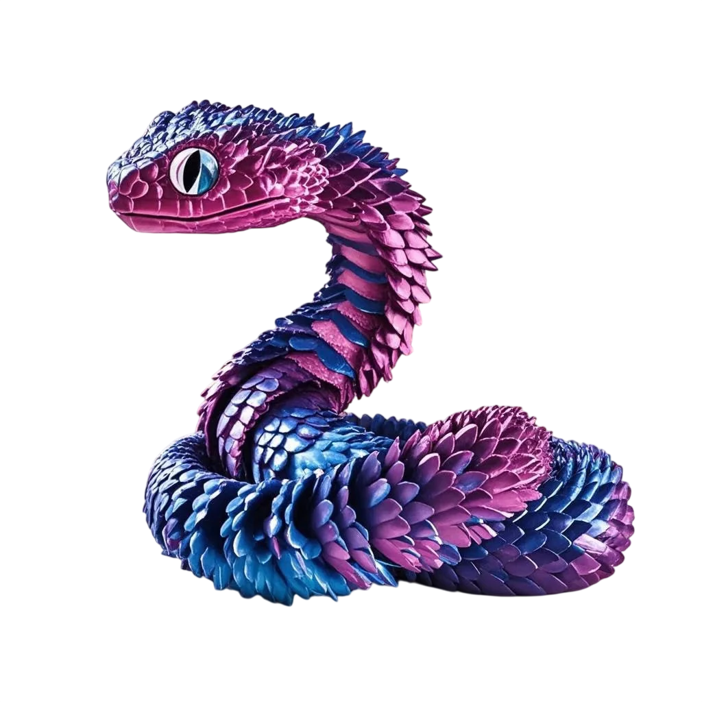 3D Creative Printed Toys Snake Model Sensory Toys Desktop Ornament 3D Printed Snake Desktop Articulated Snake Collectibles - photo 4