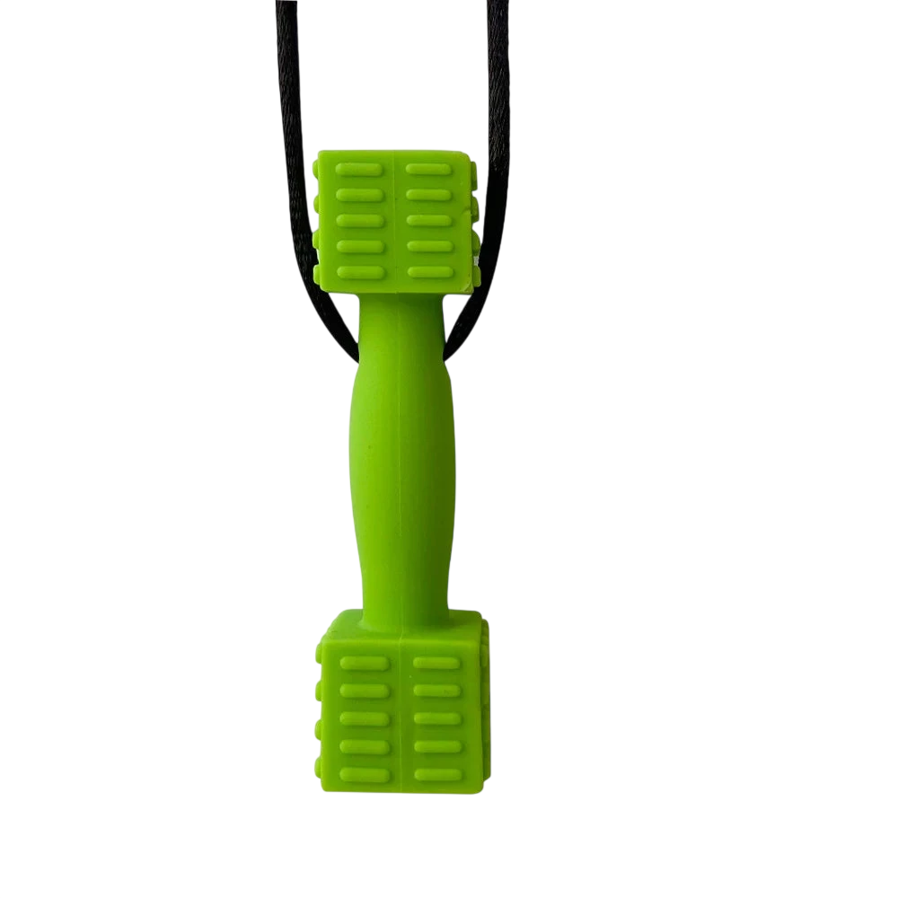 1/6Pcs Sensory Chew Necklaces Dumbbell Shape Chewable Silicone Necklaces for Kids with Autism, ADHD Special Oral Motor Need