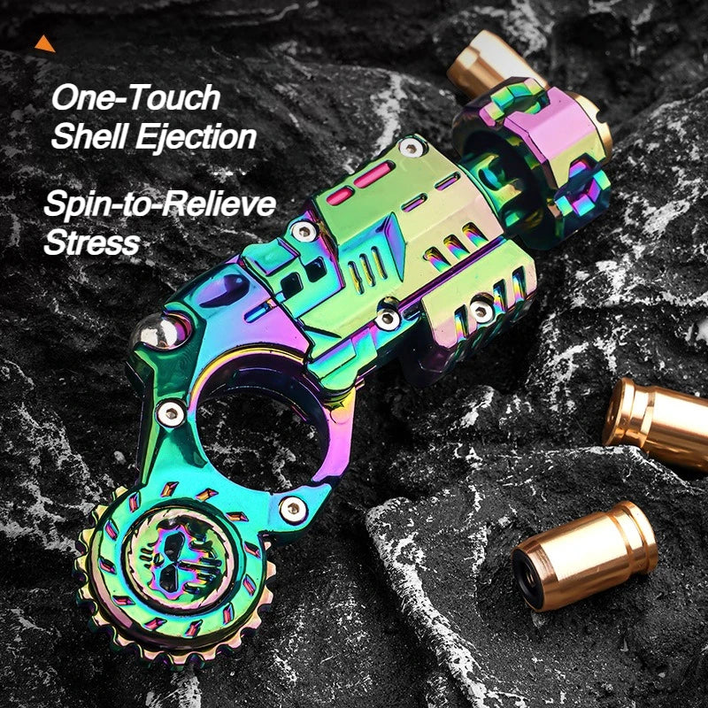 Alloy Shell-Ejecting Launcher Fidget Toy Gun Set