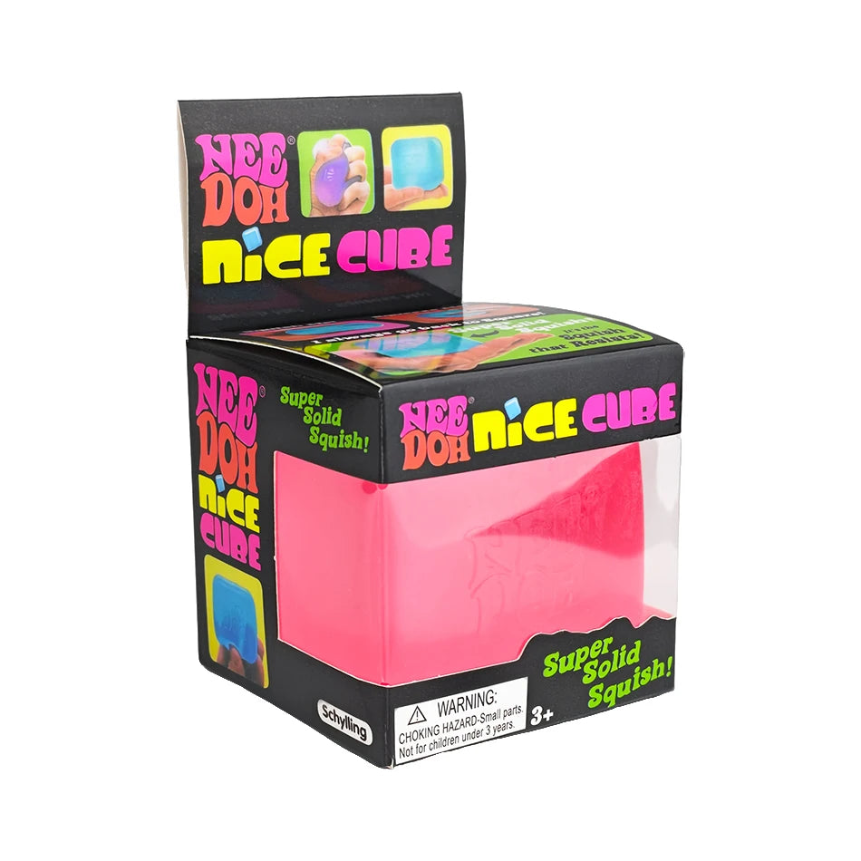 Schylling Needoh Nice Cube Sensory Stress Reliever Fidget Tool, Slow Rising Desk Sensory Cube for Anxiety & Focus, for Adults