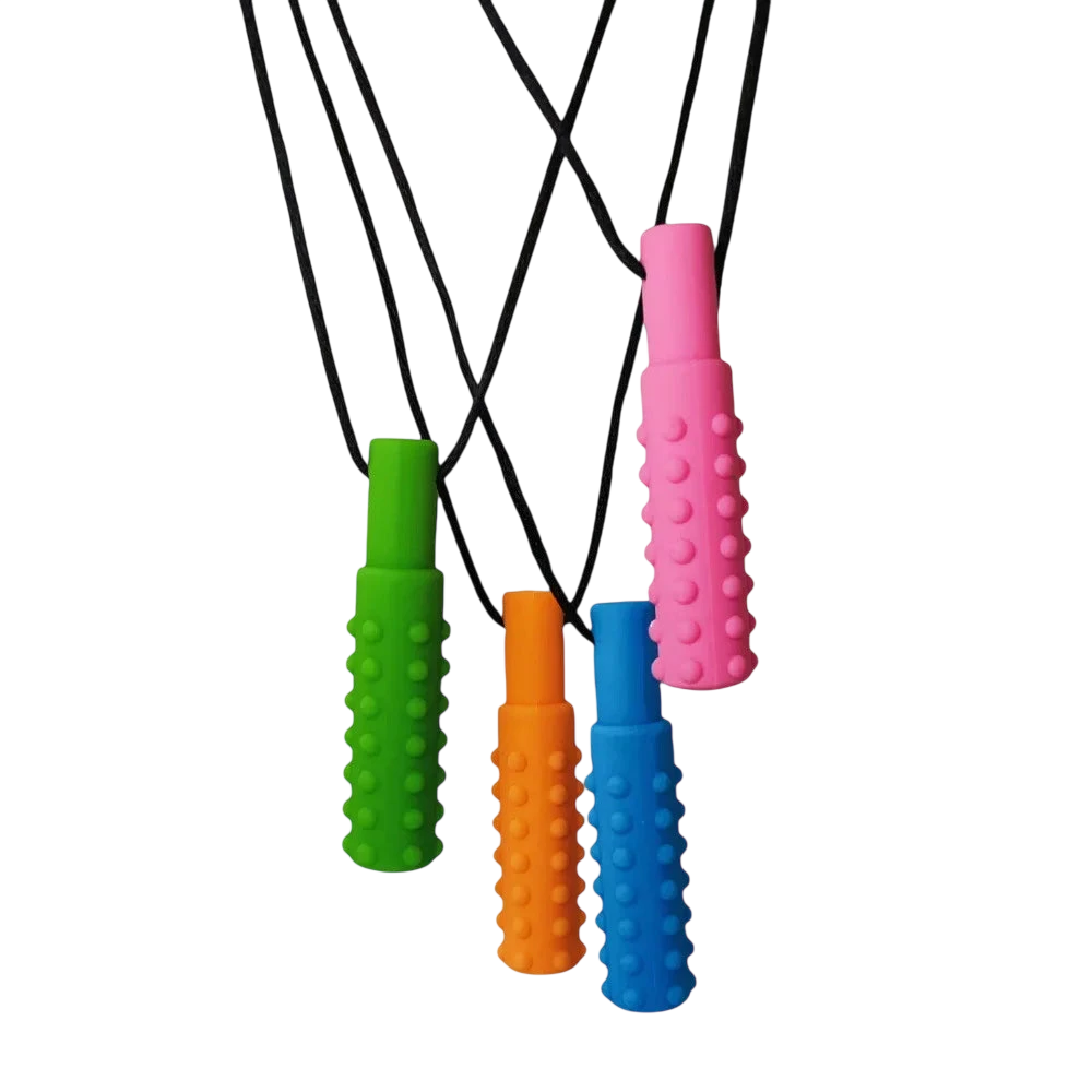 Creative Silicone Kids Teether Necklace Pacifier Pendant Baby Care Chewy Pendant Sensory Chew for Autism ADHD Biting