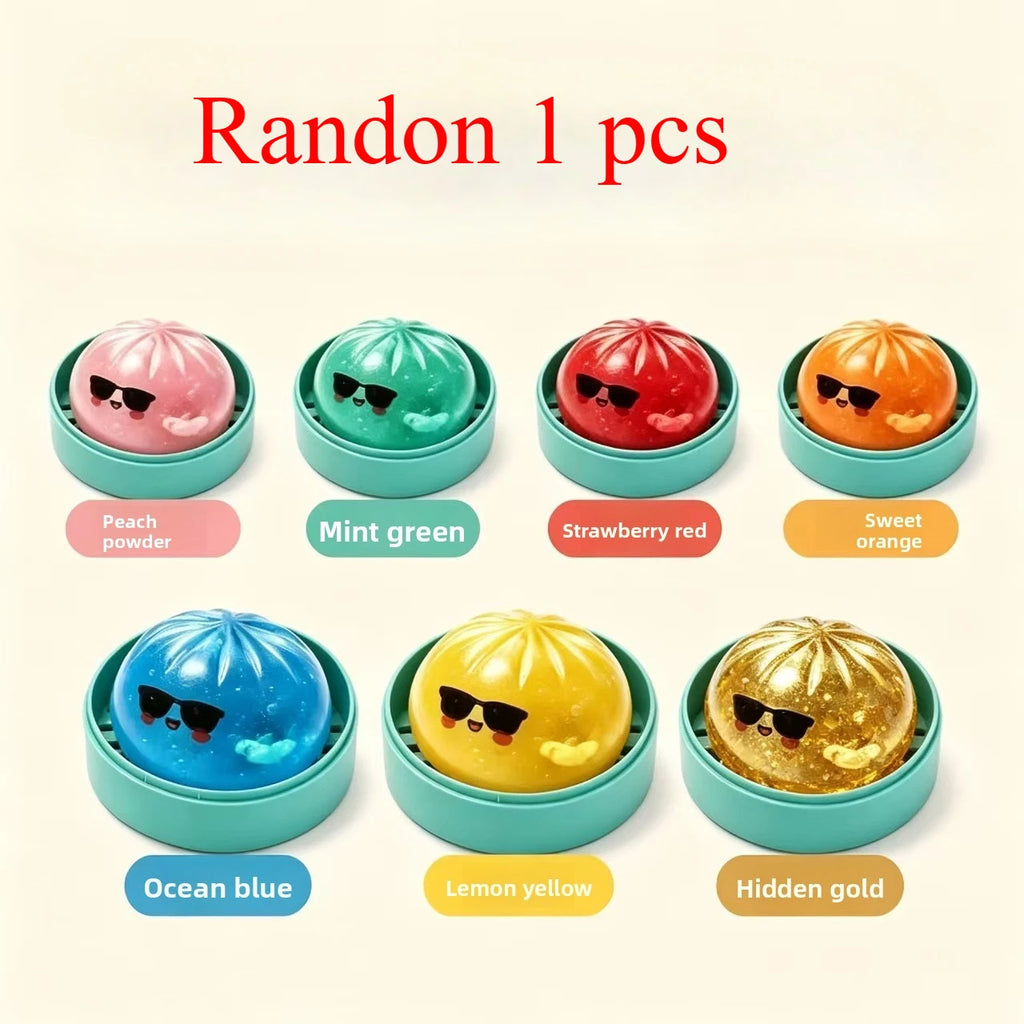 Hot Ocean Series Shark Shiny Dumplings Soft Slow Elastic Pressure Ball Sensory Squeeze Toys Realistic Mantou Squid Decompression
